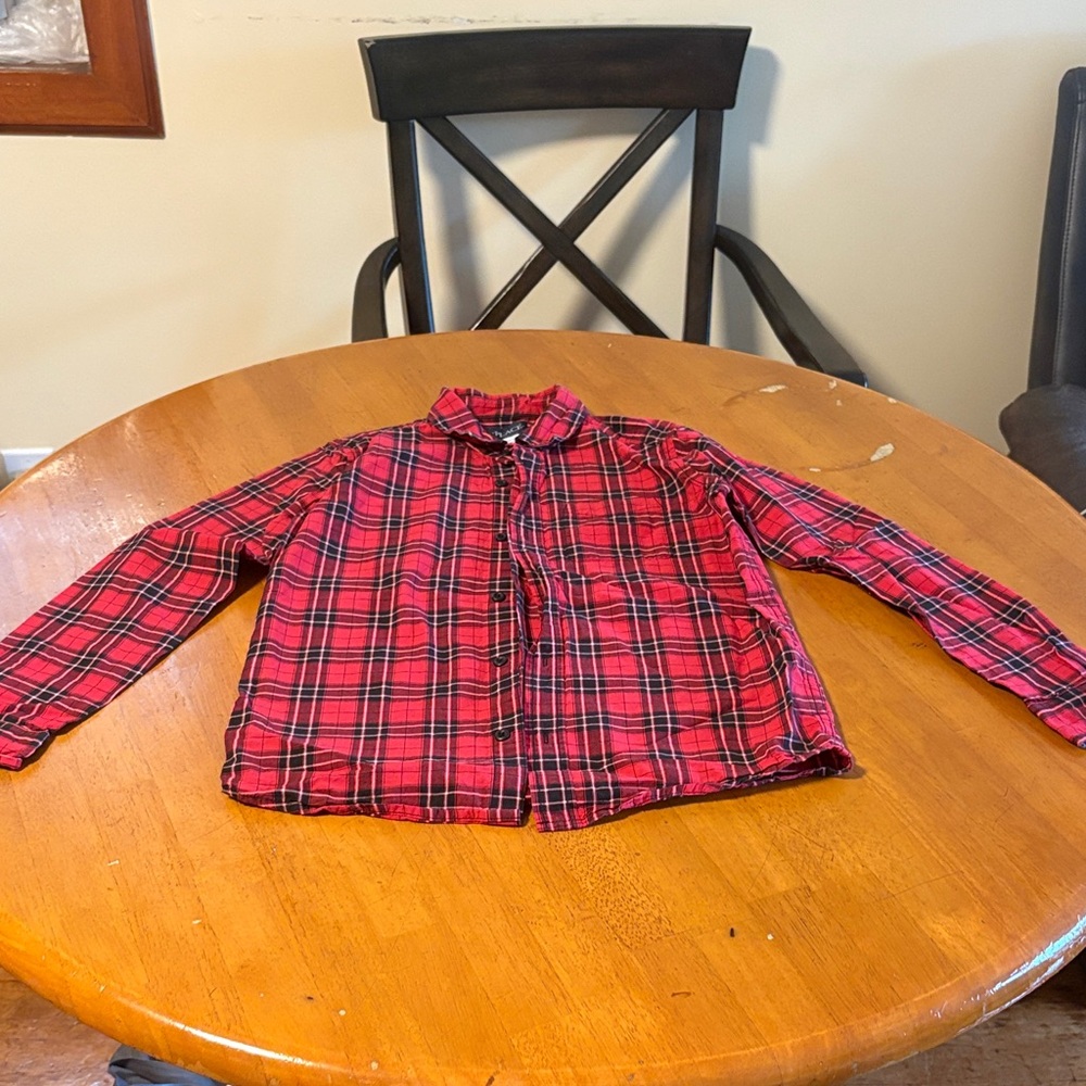 The Children's Place Red and Black Plaid Shirt